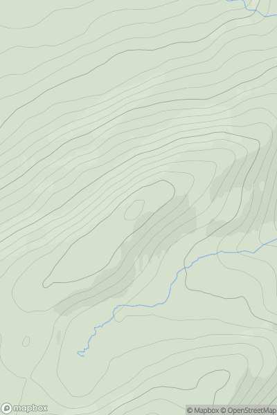 Thumbnail image for Beinn Bhreac North Top [Loch Arkaig to Glen Moriston] showing contour plot for surrounding peak